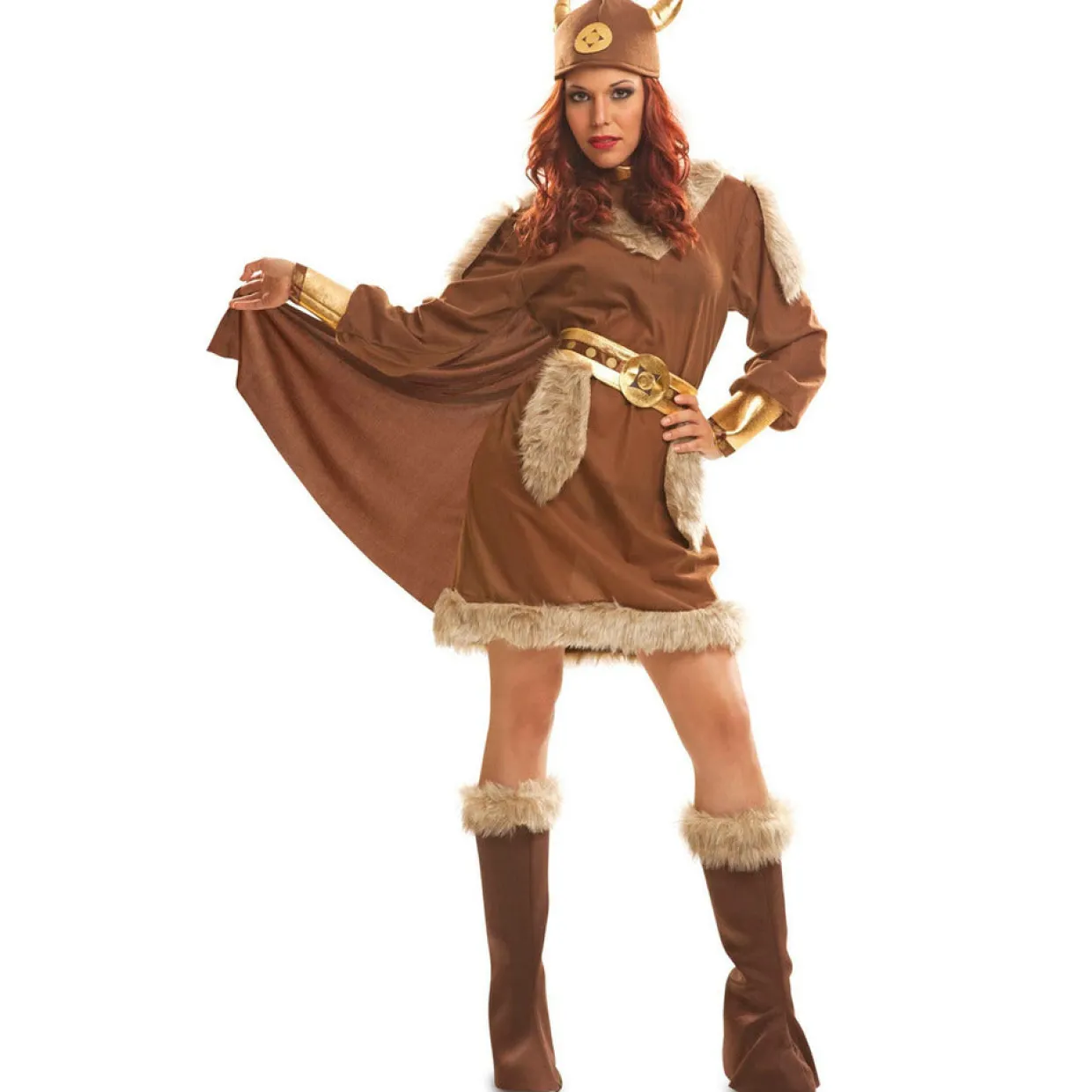 Disfraz XXL de Vikinga Halldora para mujer