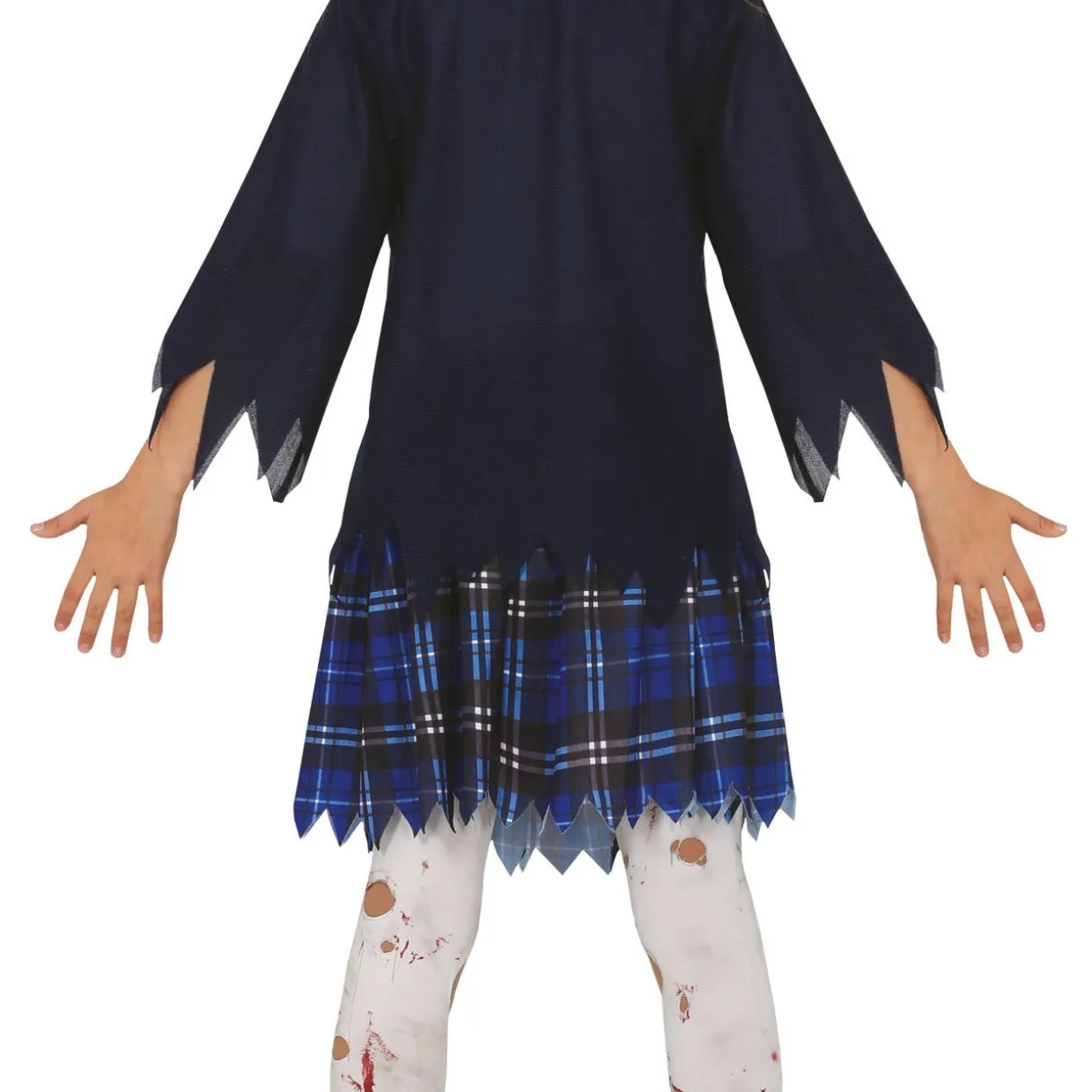 Disfraz Zombie de Colegiala Azul para niña