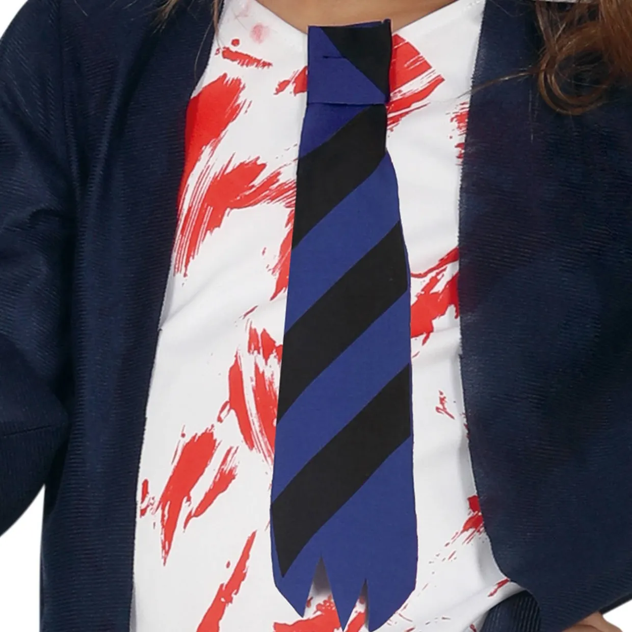 Disfraz Zombie de Colegiala Azul para niña