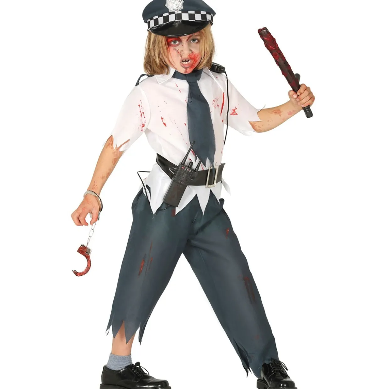 Disfraz Zombie de Policía Picos para niño