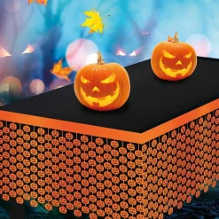 Faldón de Mesa Calaveras Naranjas