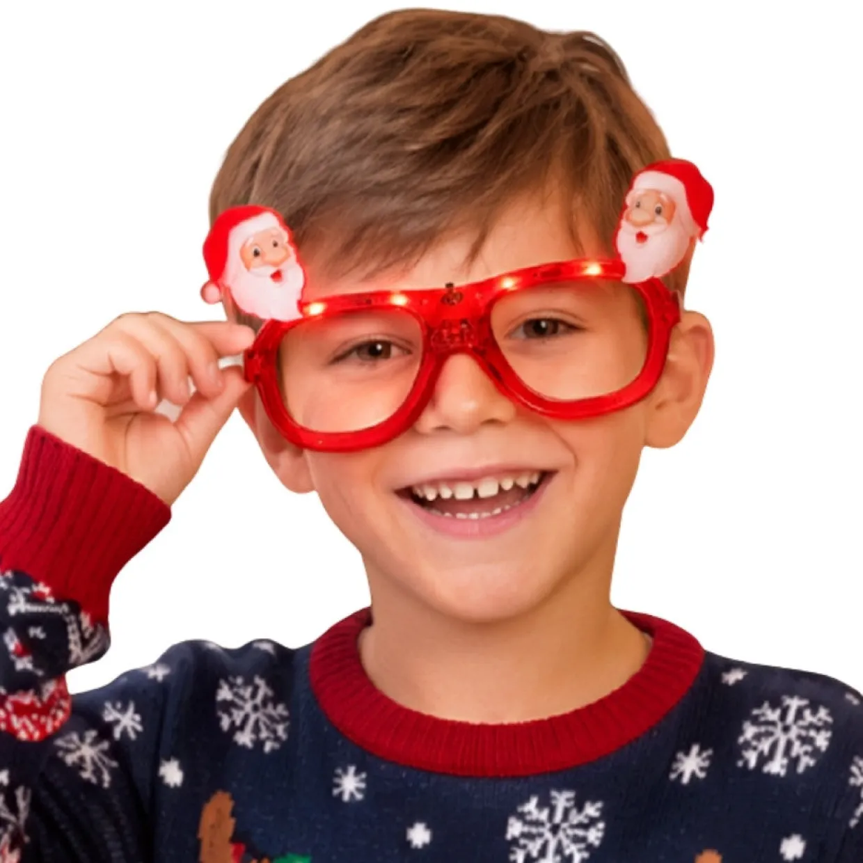 Gafas de Papá Noel Luminosas