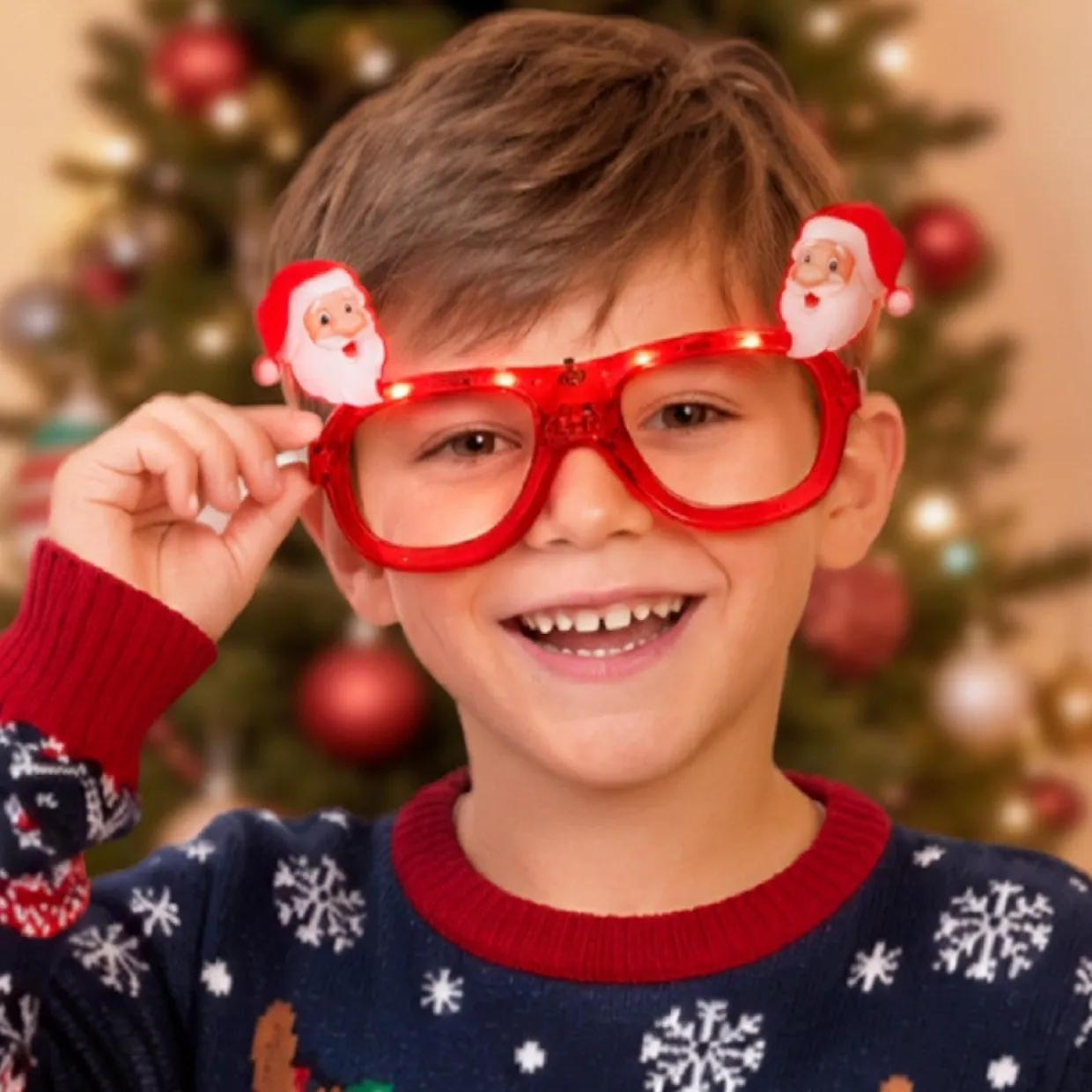 Gafas de Papá Noel Luminosas