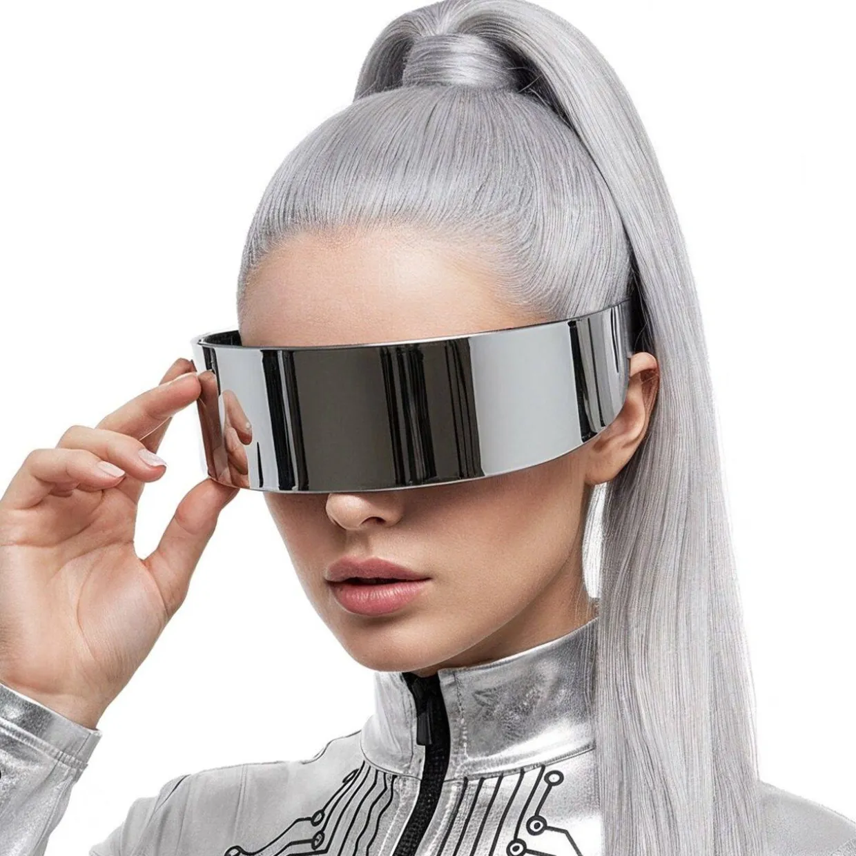 Gafas Futuristas Plata