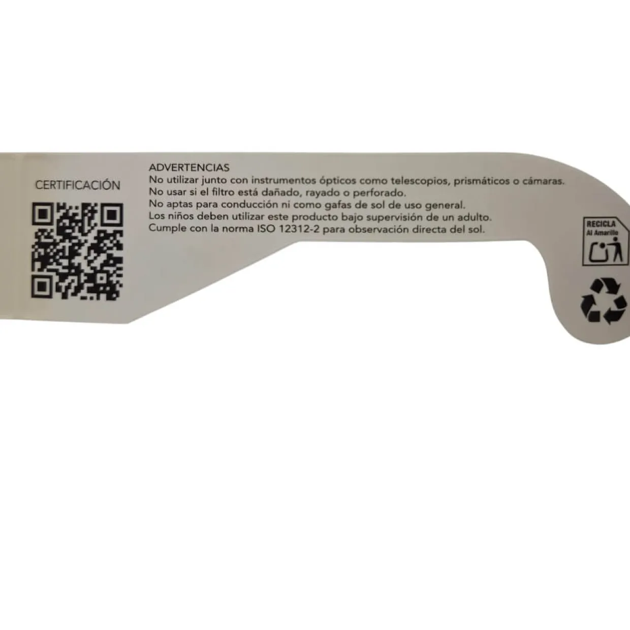 Gafas para Eclipse Solar Homologadas