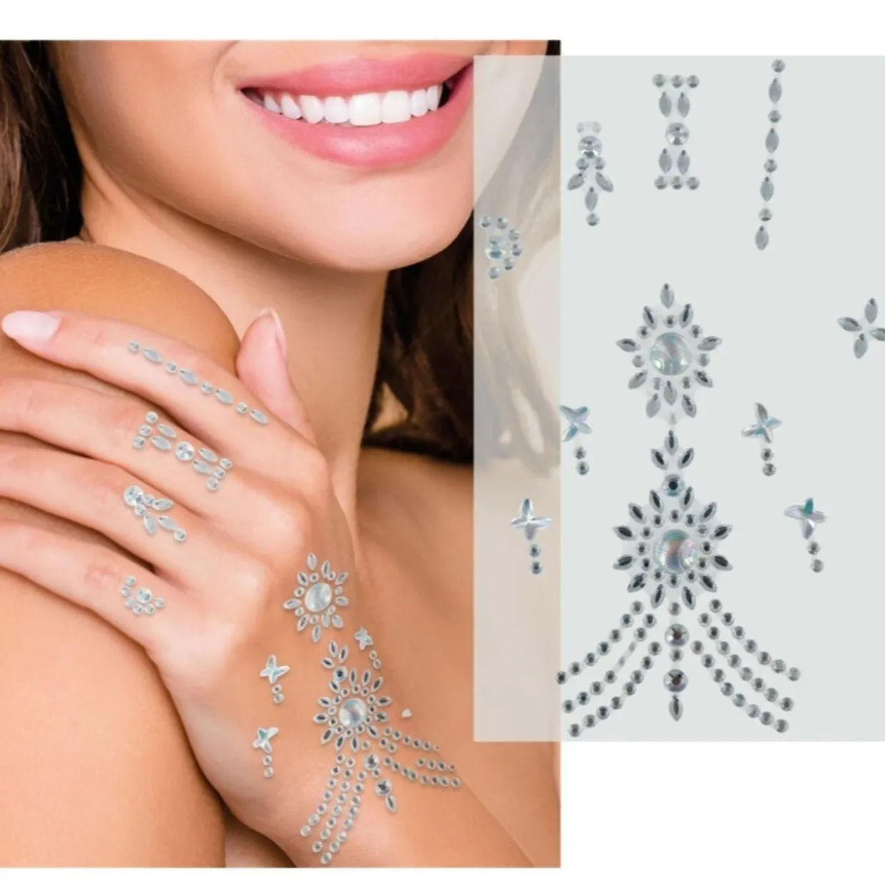 Glitter Plateado para Manos