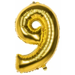 Globo Número 9 Dorado 86cm