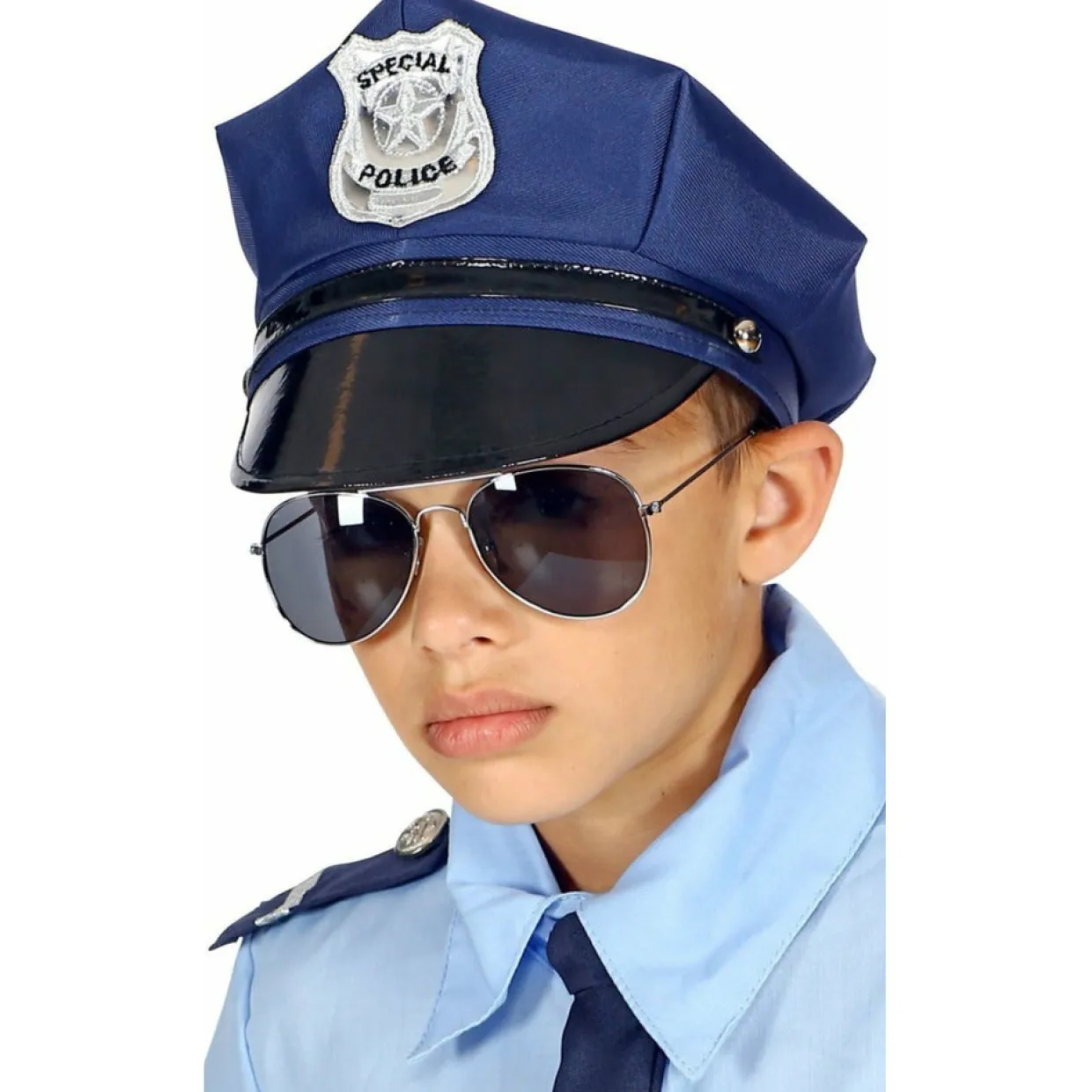 Gorra de Policía Azul infantil