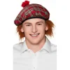 Gorra Escocés Roja con Pelo