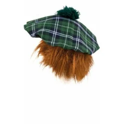 Gorra Escocés Verde con Pelo