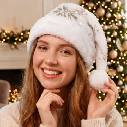 Gorro de Navidad Copos de Nieve