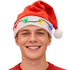 Gorro de Papá Noel Bombillas Luminosas