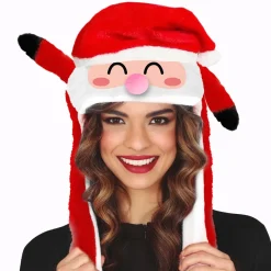 Gorro de Papá Noel con Orejas Móviles
