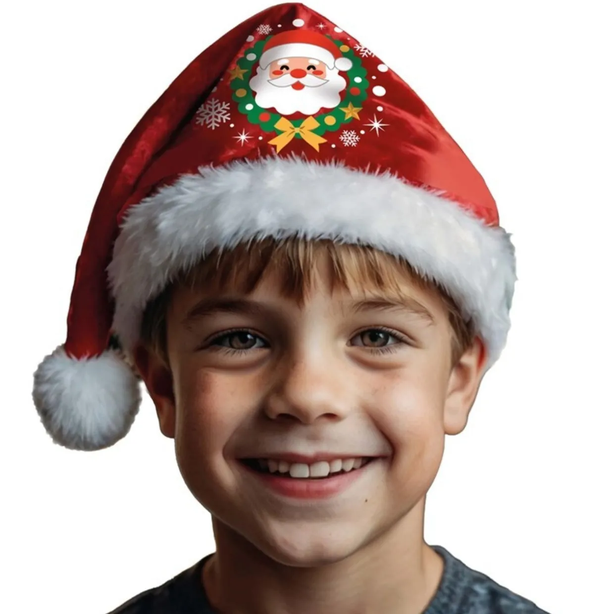 Gorro de Papá Noel Decorado infantil