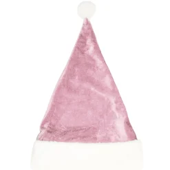 Gorro de Papá Noel Rosa Terciopelo
