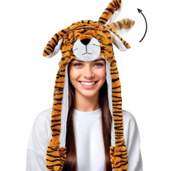 Gorro de Tigre con Orejas Móviles y Luz