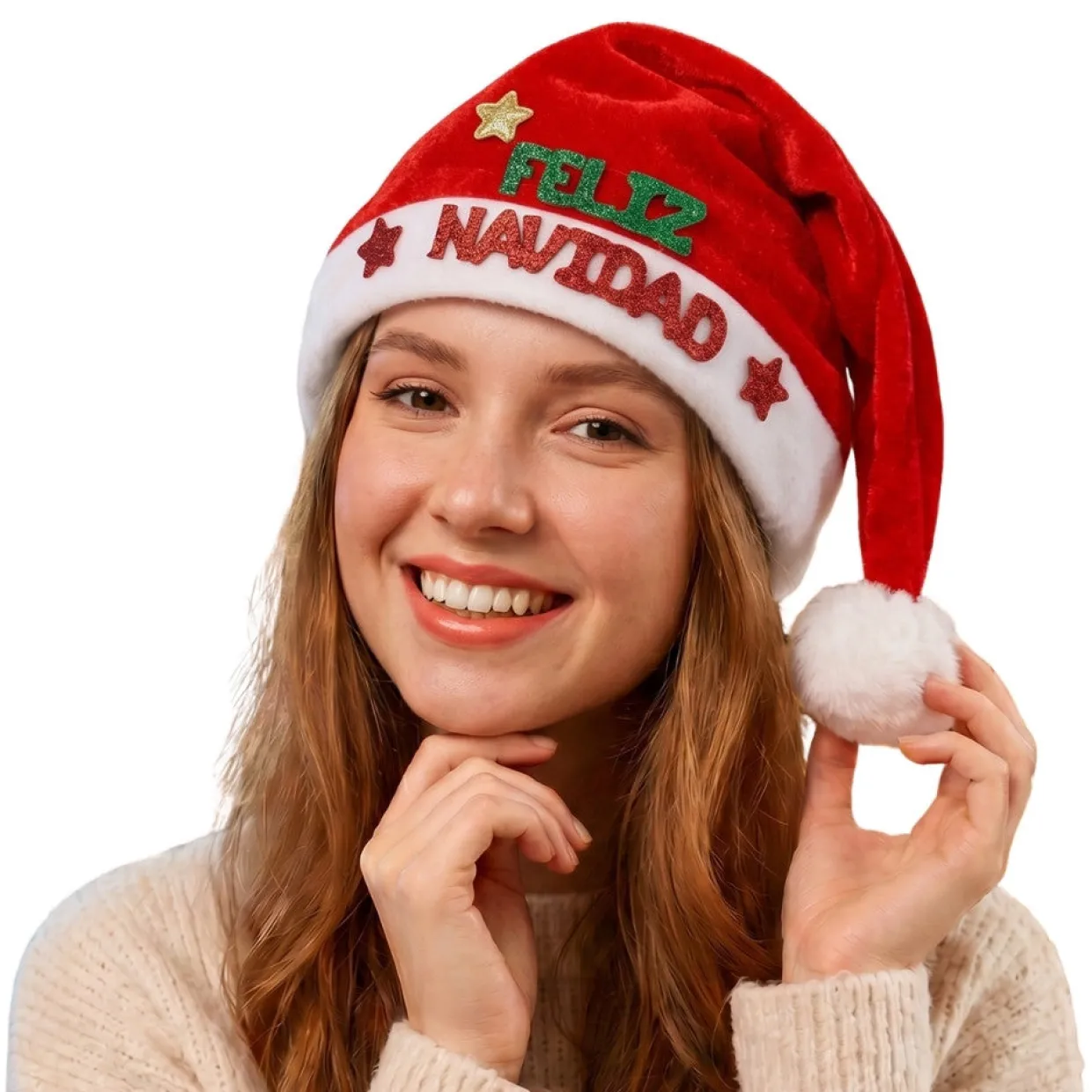 Gorro Feliz Navidad Rojo