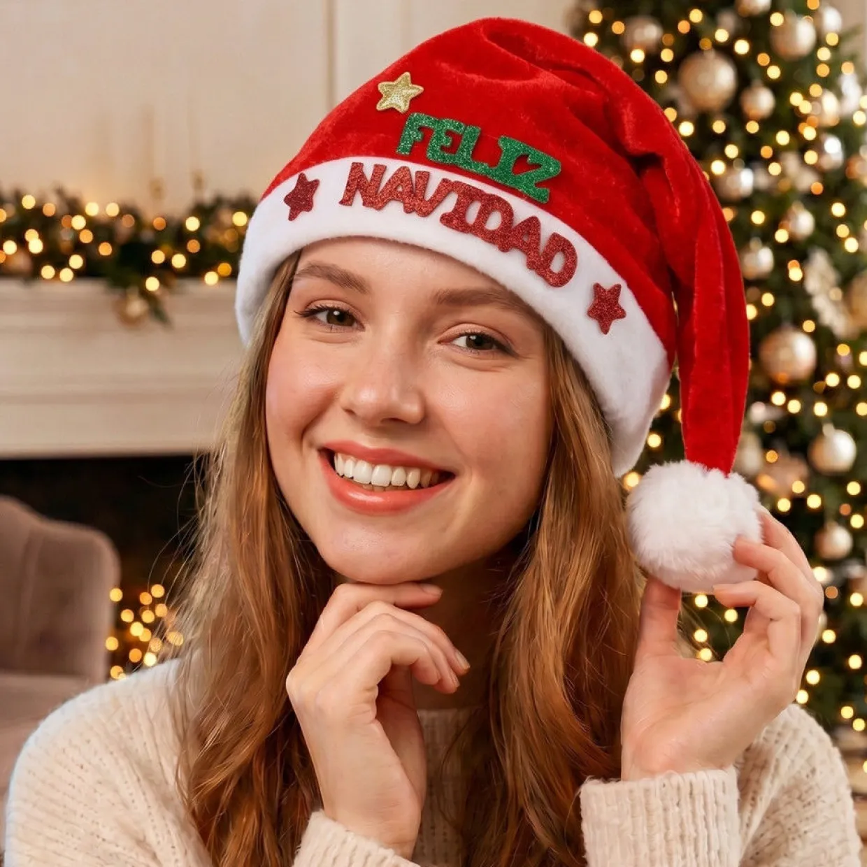 Gorro Feliz Navidad Rojo