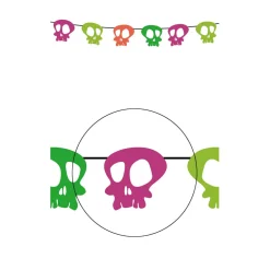 Guirnalda Calaveras Neón