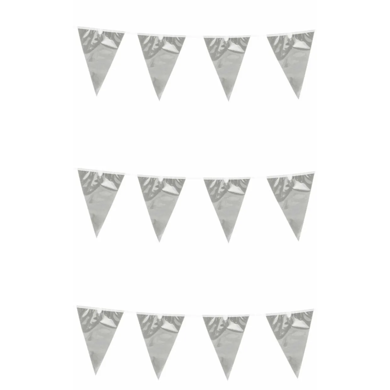 Guirnalda Triángulos Plateados