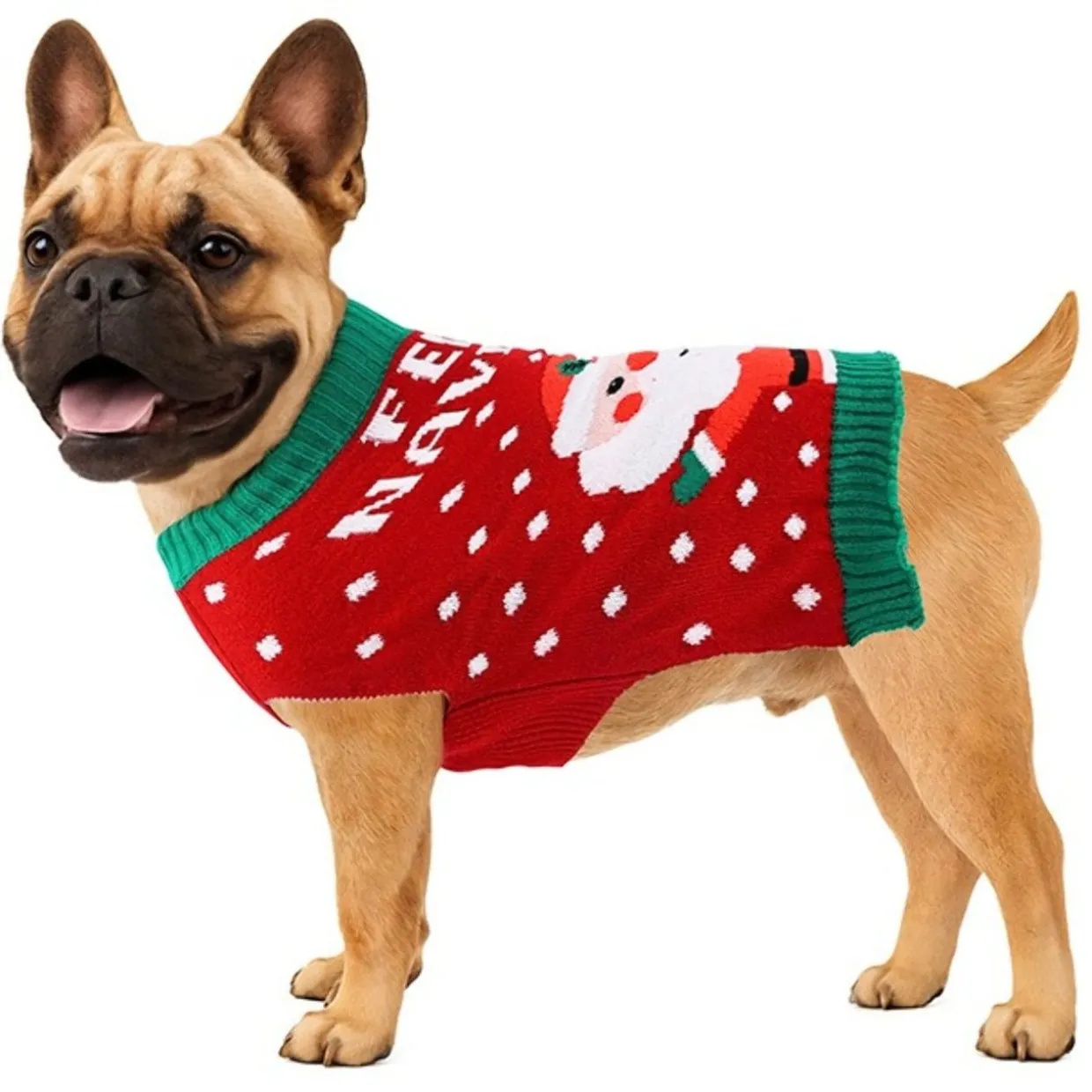 Jersey de Navidad Papá Noel Copos para mascota