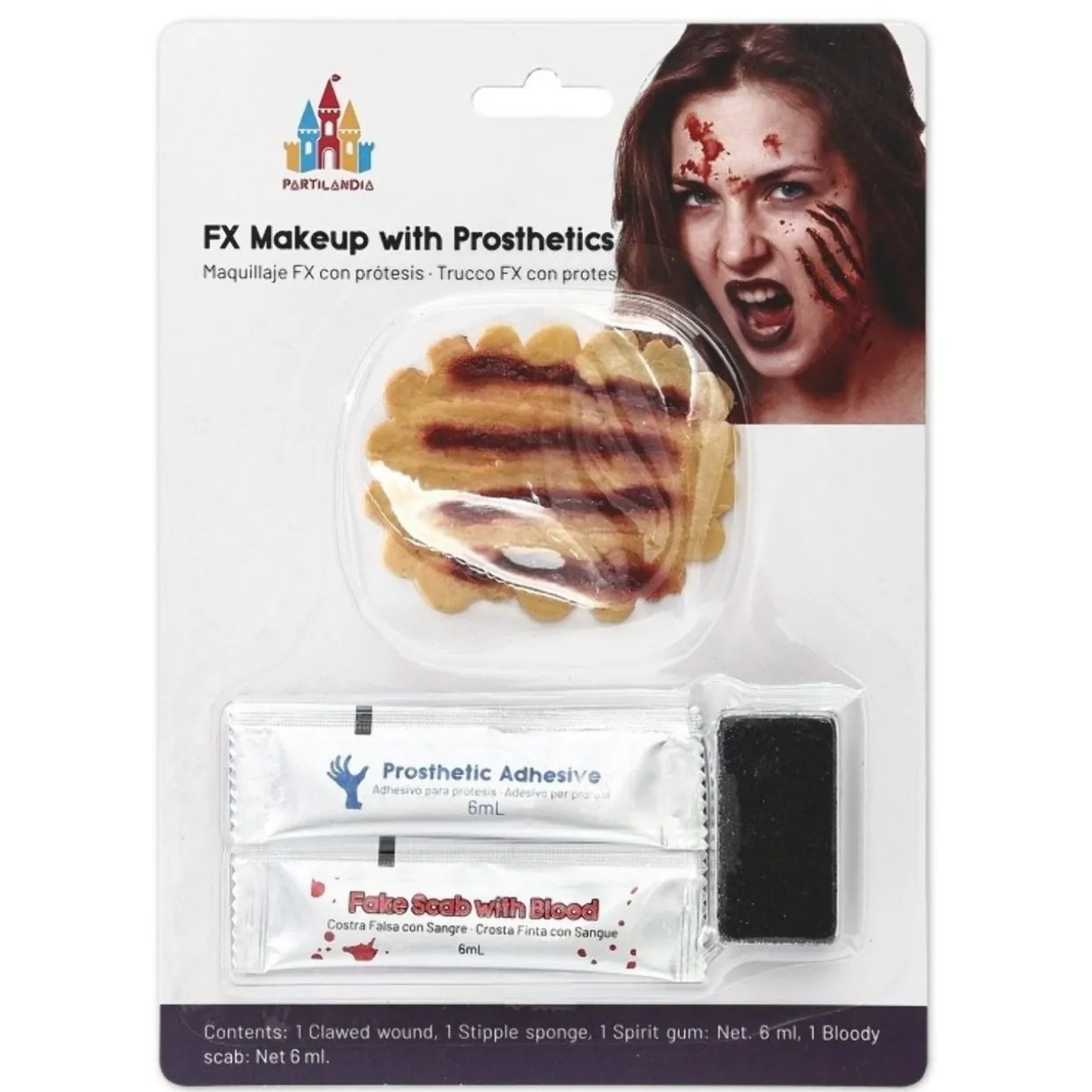 Kit de Maquillaje Arañazo Sangriento