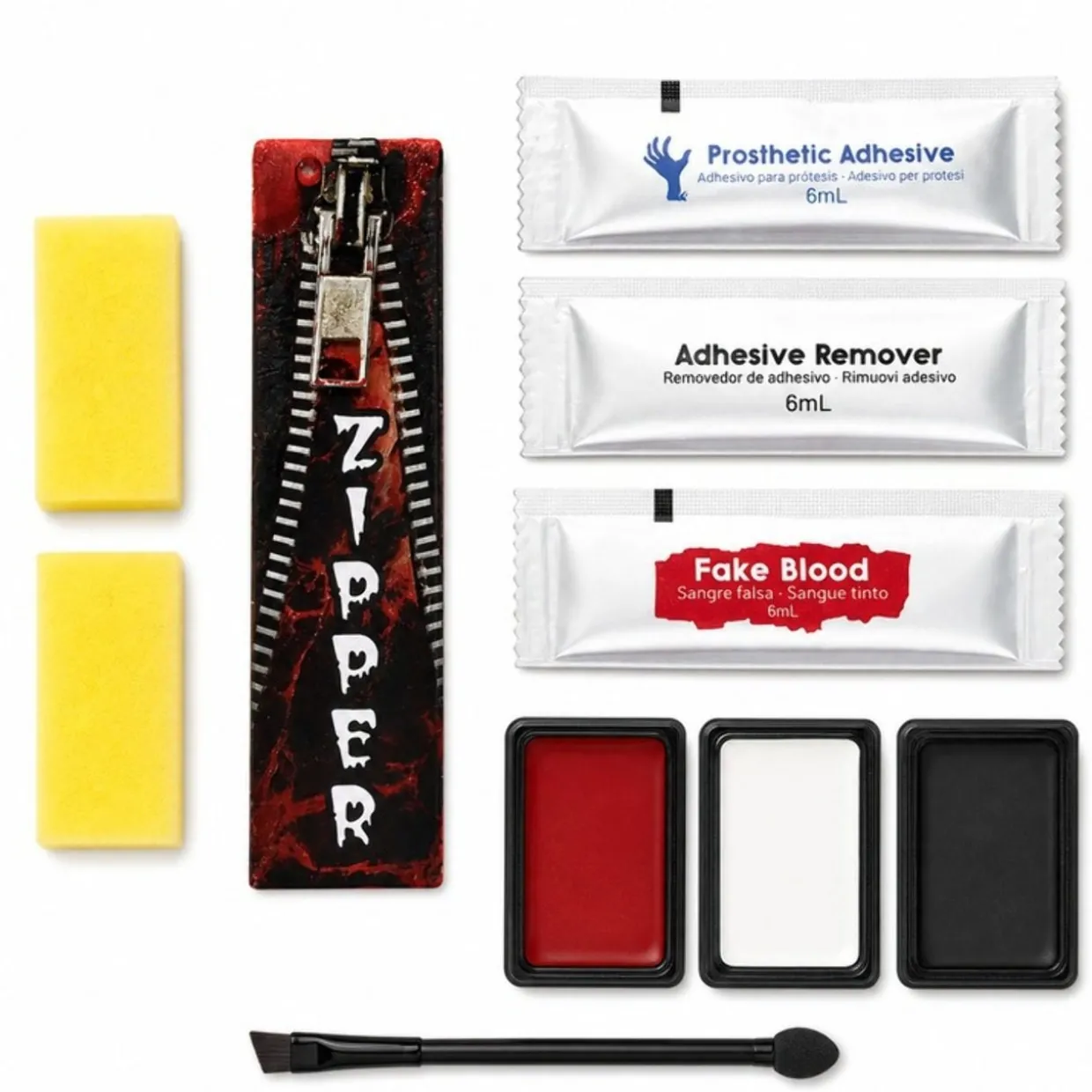 Kit de Maquillaje Zombie Cremallera