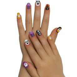 Kit de 12 Uñas Halloween Fantasmas infantil