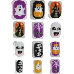 Kit de 12 Uñas Halloween Fantasmas infantil