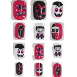 Kit de 12 Uñas Halloween Vampiros infantil