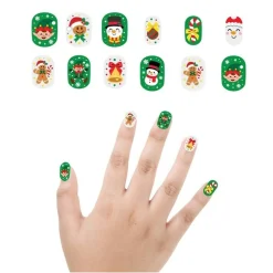 Kit de 12 Uñas Navideñas Elfo