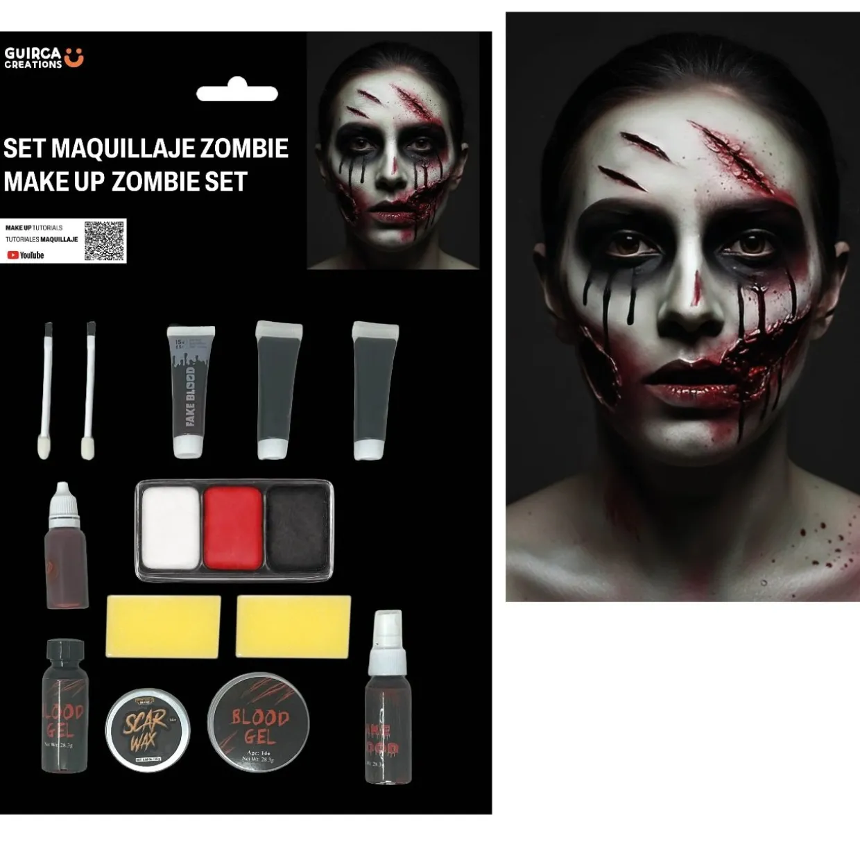 Kit Maquillaje de Zombie Siniestro