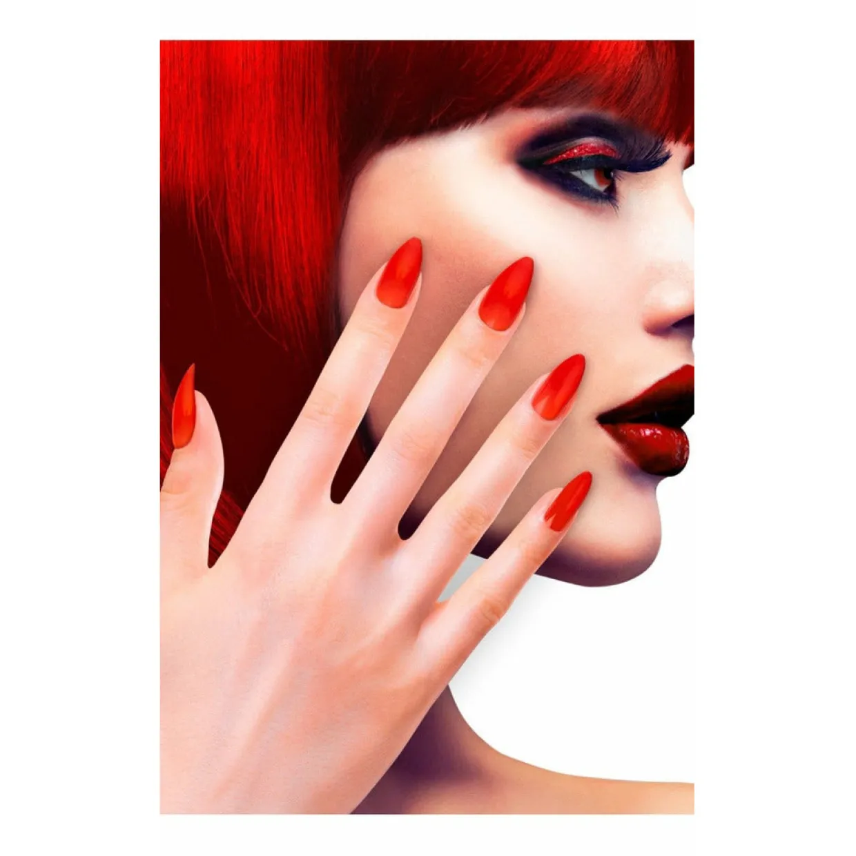 Kit 12 Uñas Rojo