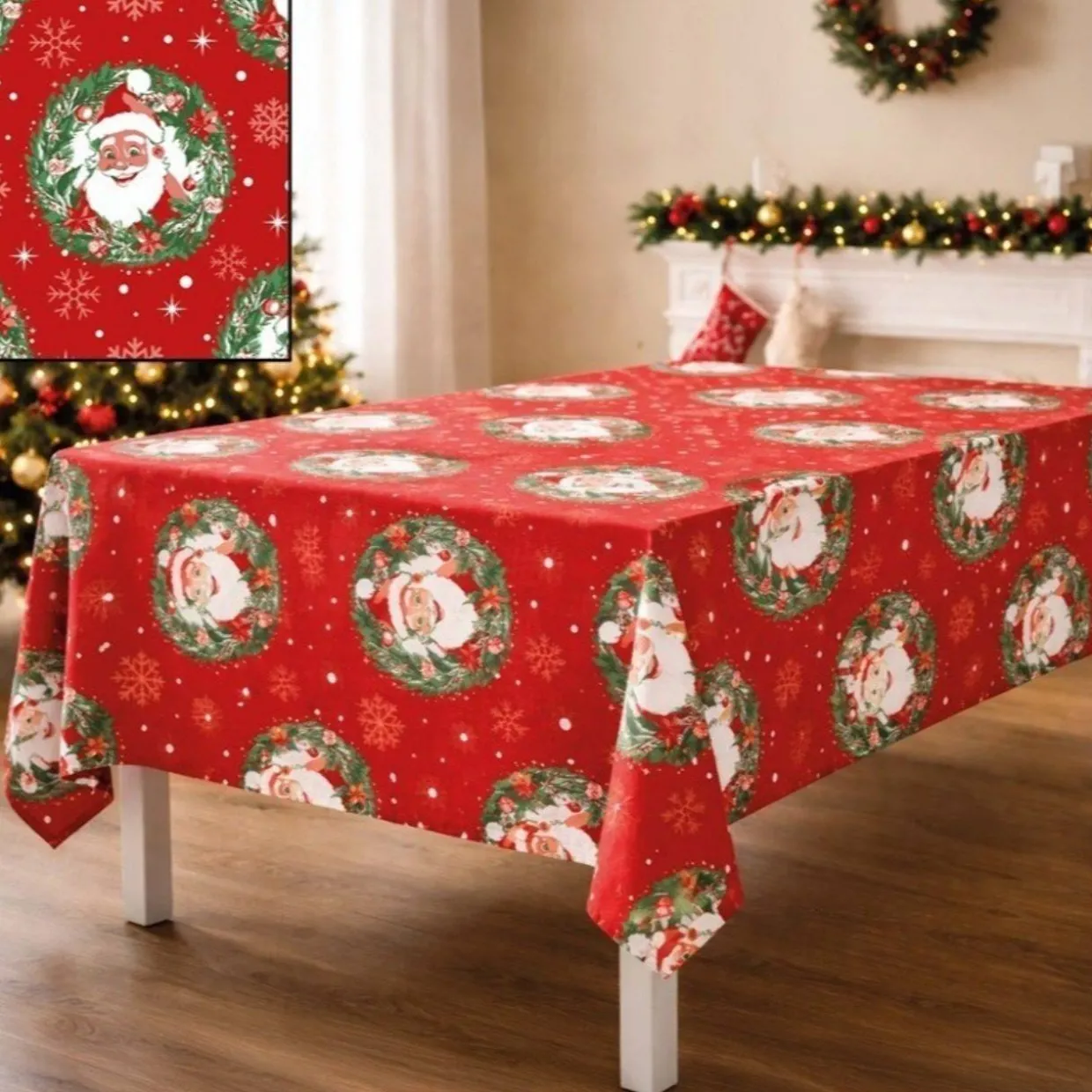 Mantel de Papá Noel Navideño