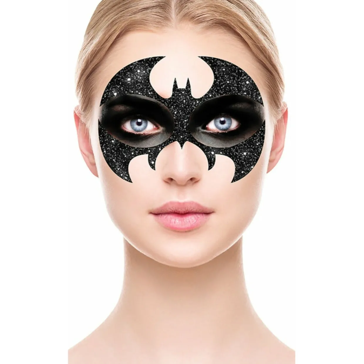 Maquillaje Adhesivo Glitter de Antifaz Batman