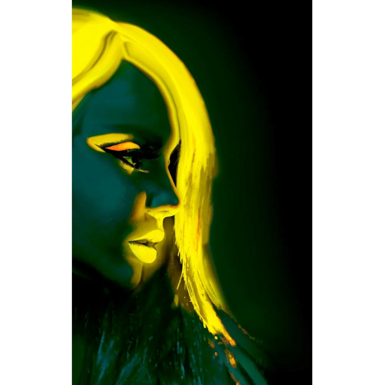 Maquillaje Amarillo Neón