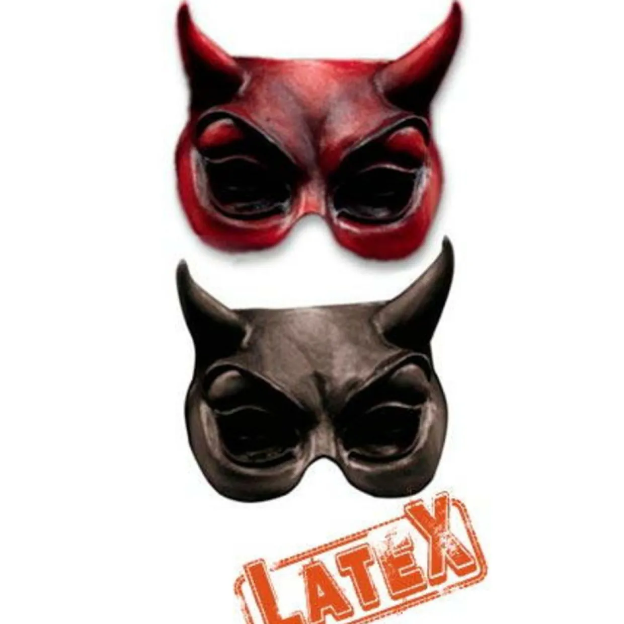 Media Máscara de látex Demonio Colores