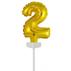 Mini Globo Número 2 Dorado