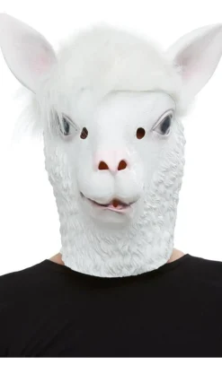 Máscara de látex de Llama Blanca
