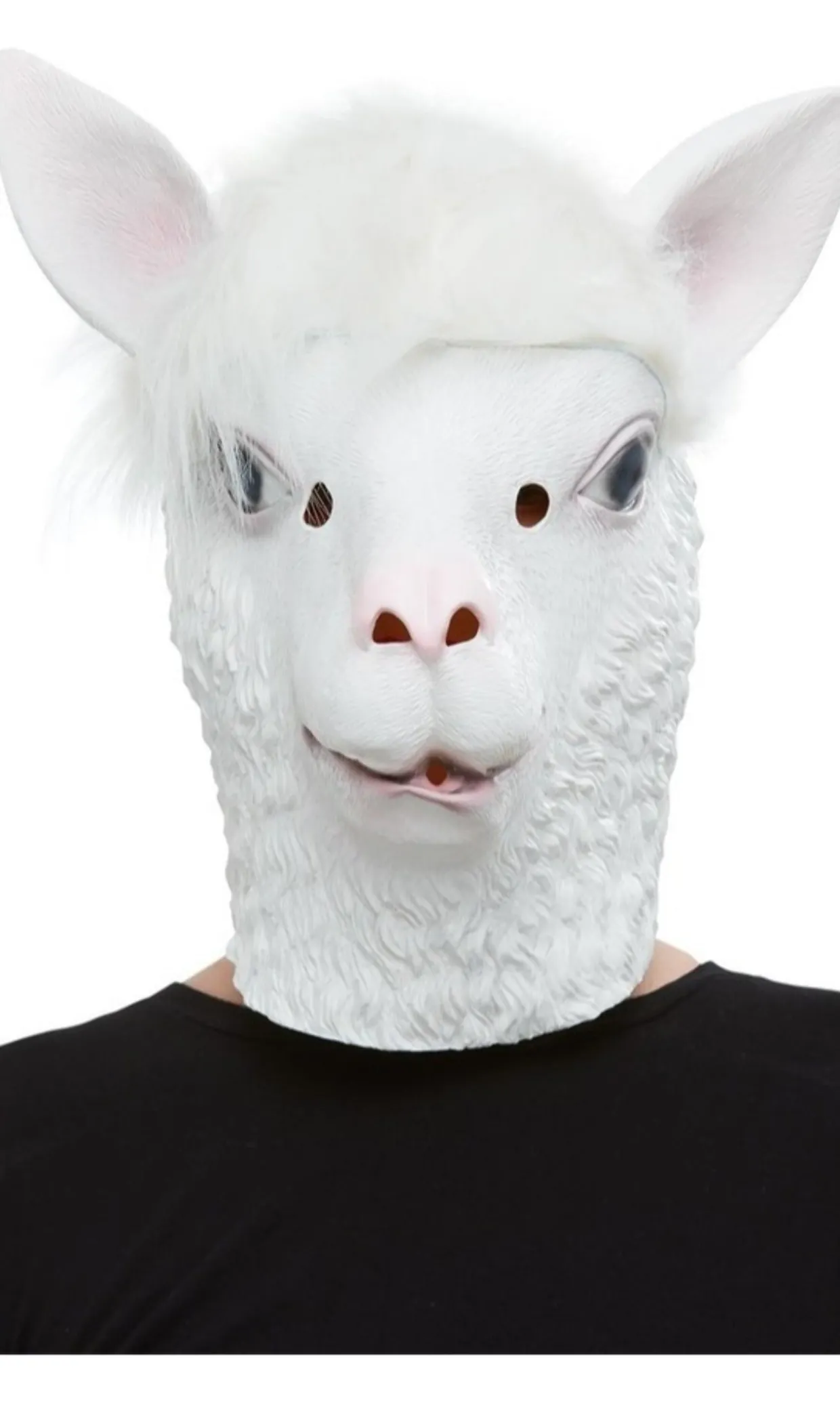 Máscara de látex de Llama Blanca