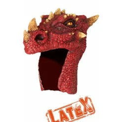 Máscara de látex Dragón Rojo