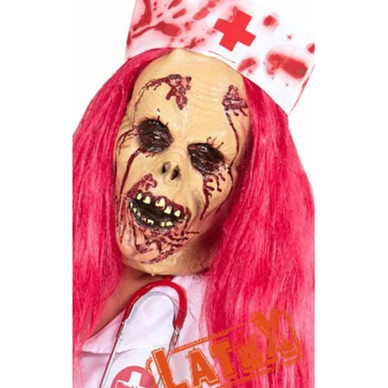 Máscara de látex Enfermera Zombie