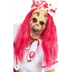 Máscara de látex Enfermera Zombie