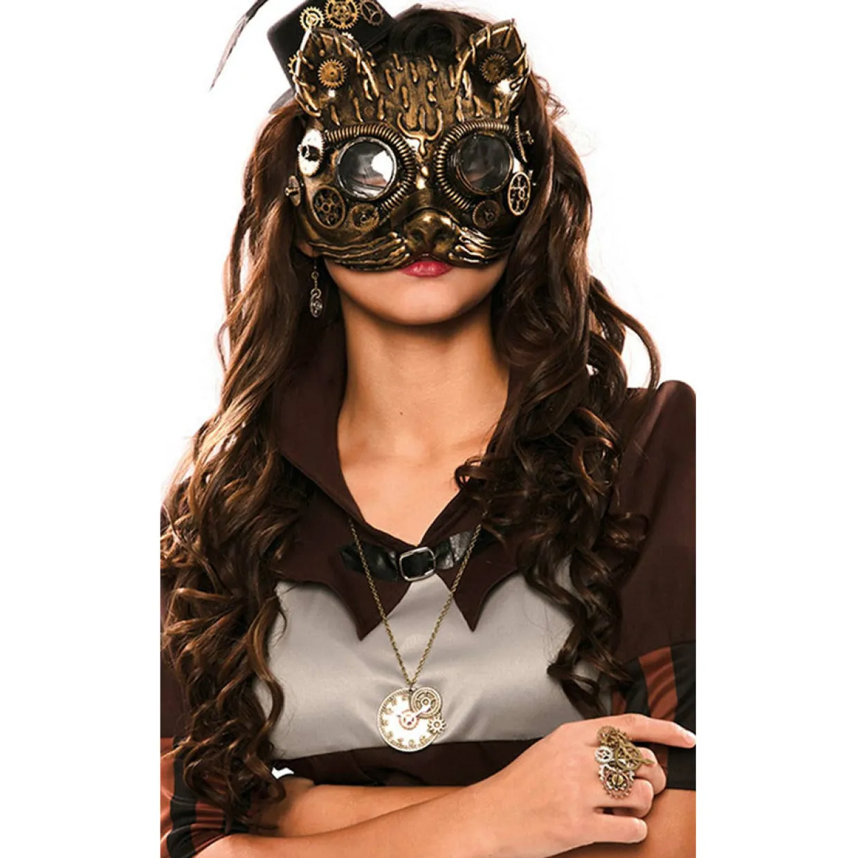 Máscara de Steampunk Felino
