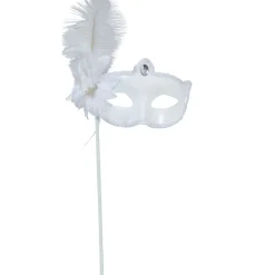 Máscara Veneciana Blanca con Varilla