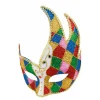 Máscara Veneciana de Bufón Multicolor