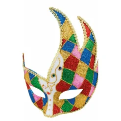 Máscara Veneciana de Bufón Multicolor