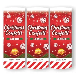 Pack 3 Cañones Confeti Copos de Navidad
