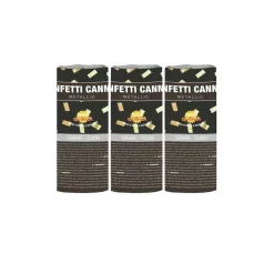 Pack 3 Cañones Confeti Dorados