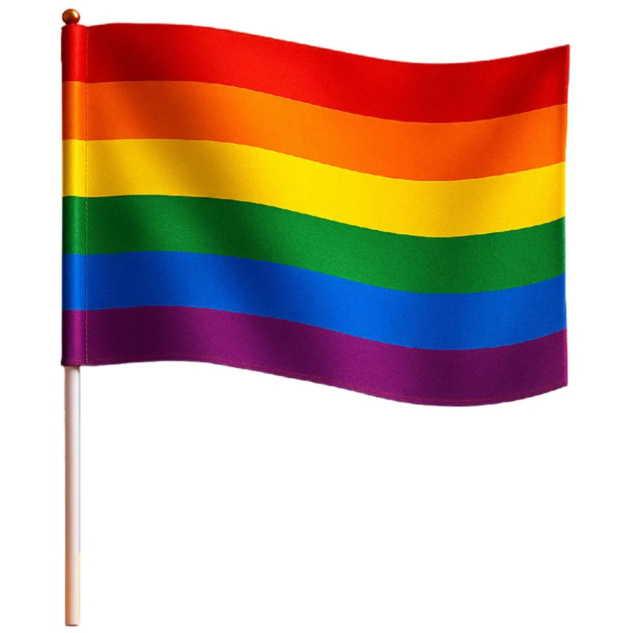 Pack de 24 Banderas Multicolor Orgullo con palo 30cm